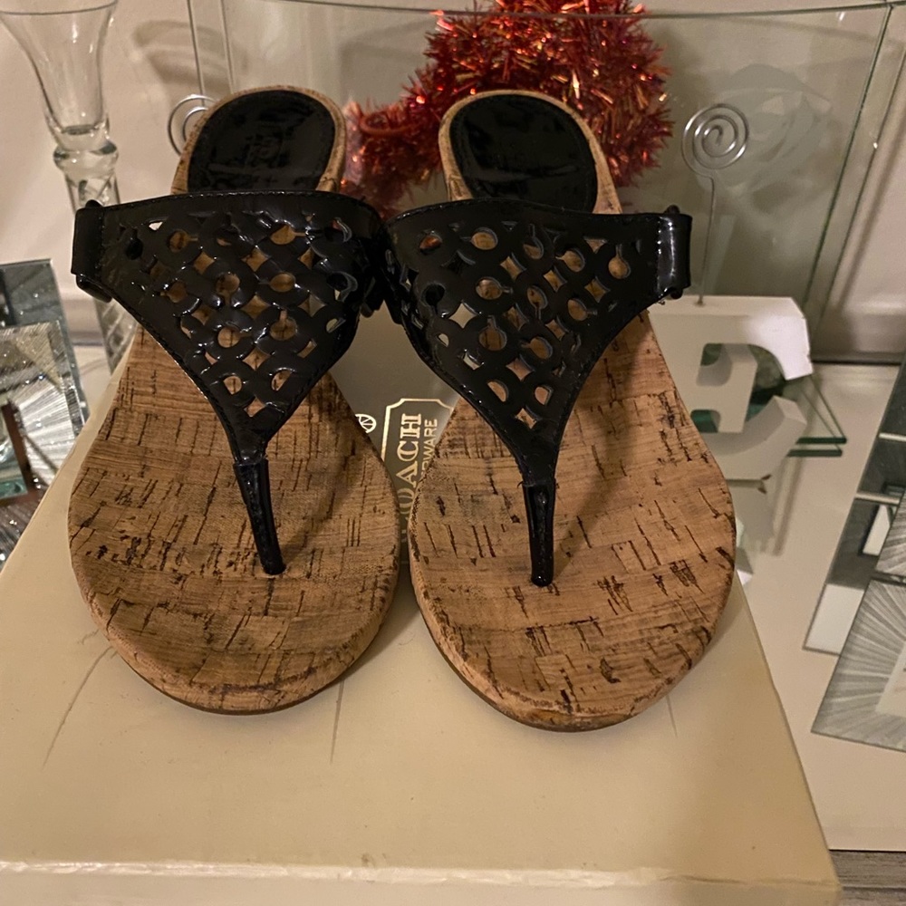 Coach Bernadette cork wedges💕
